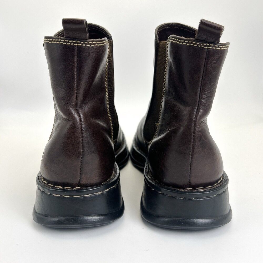 Born Chelsea Boots Womens Sz 11 EU 38 Brown Leather Slip On Comfort Ankle Bootie - Picture 5 of 8